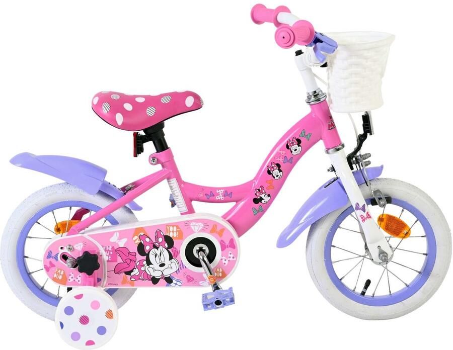 Volare Minnie Cutest Ever! Kinderfiets Meisjes 12 inch Roze - Foto 1