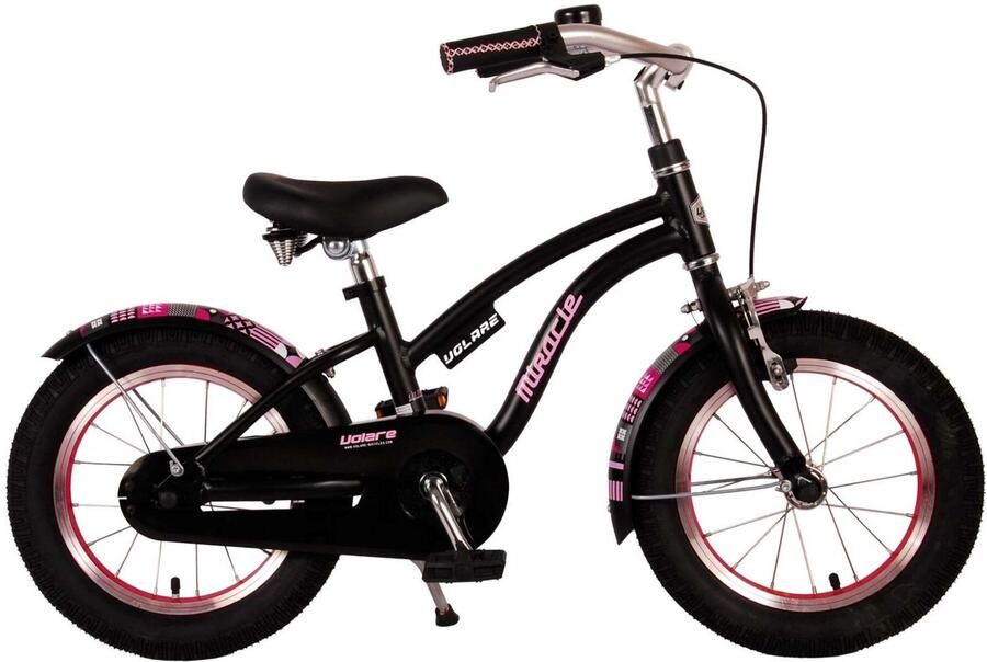 Volare Miracle Cruiser Kinderfiets Meisjes- 16 inch Mat Zwart Prime Collection