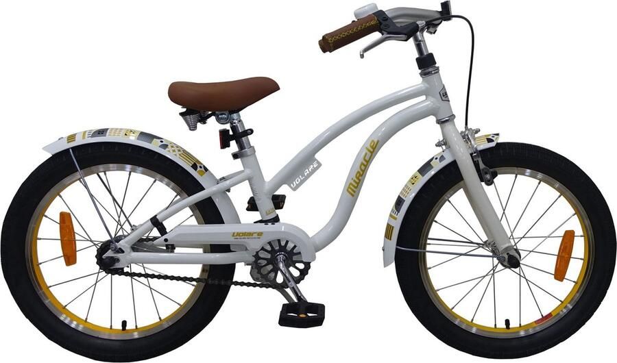 Volare Miracle Cruiser Kinderfiets Meisjes 18 inch Wit Prime Collection