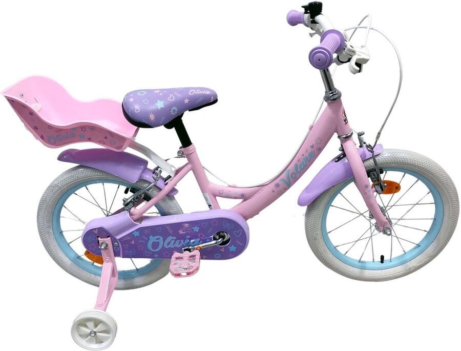 Volare Olivia Kinderfiets Meisjes 16 inch Roze Twee Handremmen