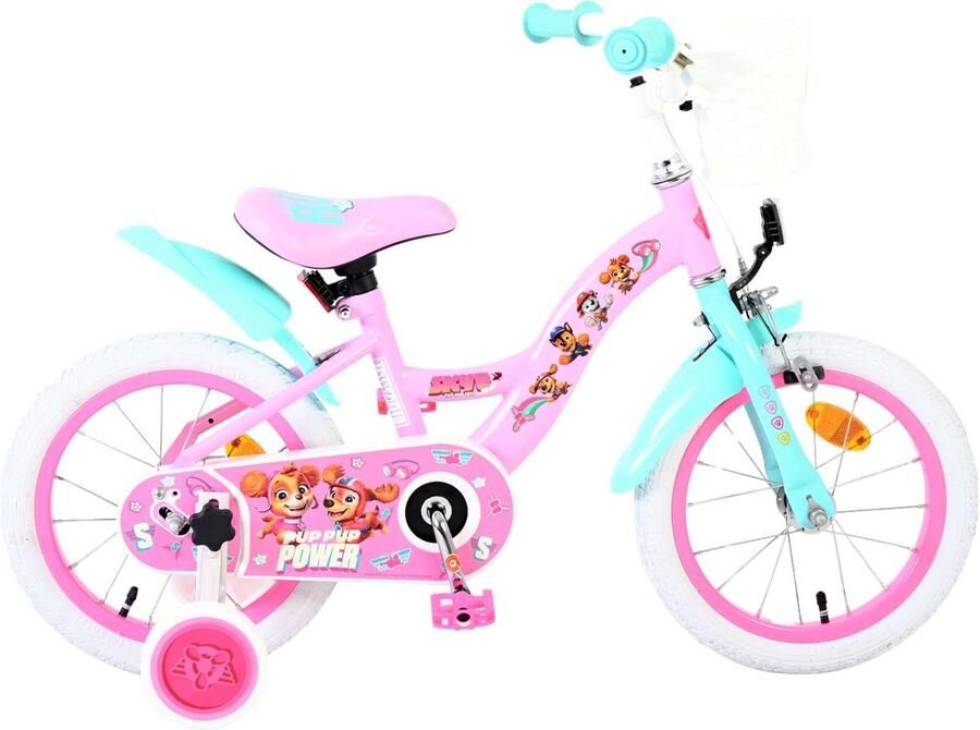 Volare Paw Patrol Kinderfiets Meisjes 14 inch Roze
