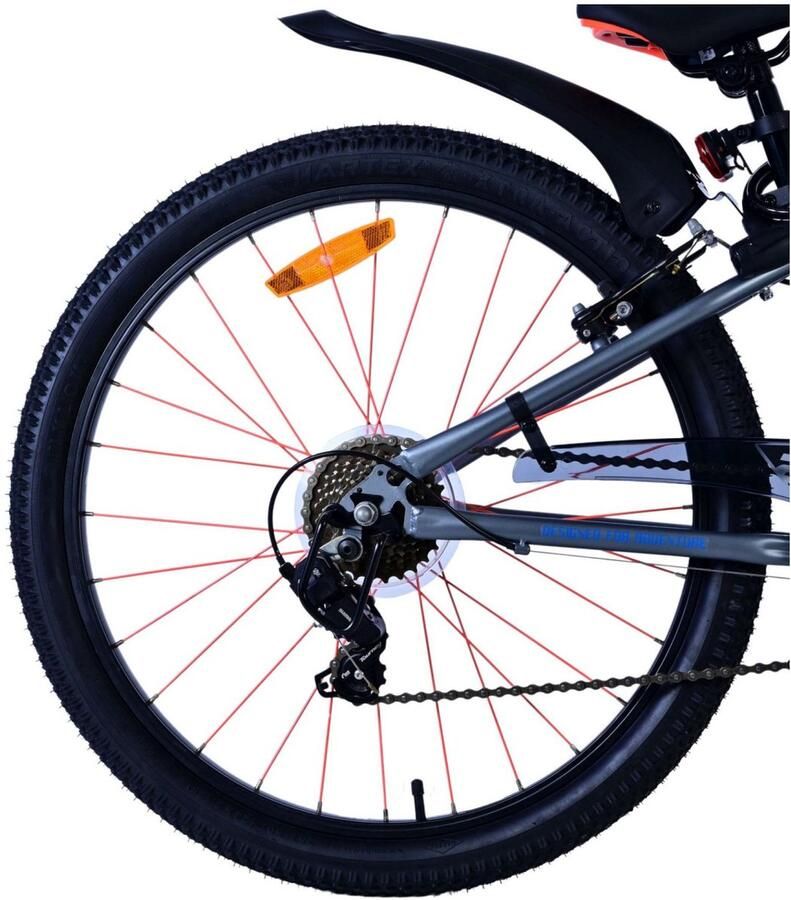 Jongensfiets Kinderfiets Volare Rocky Kinderfiets 24 inch Blauw 7 speed