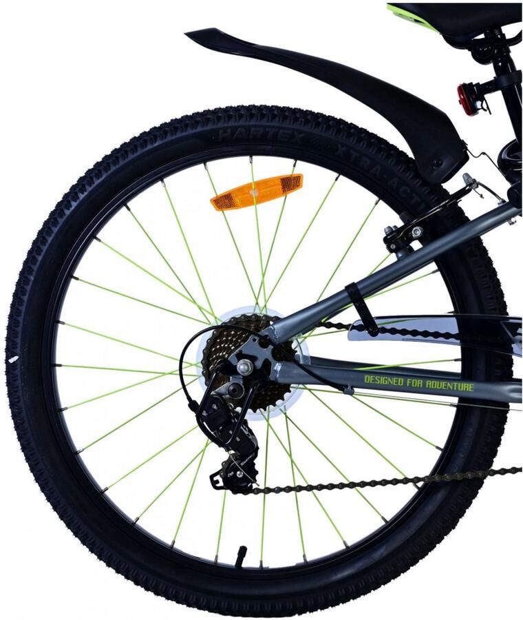 Jongensfiets Kinderfiets Volare Rocky Kinderfiets 24 inch Groen 7 speed