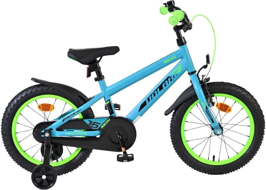 Volare Rocky 16 Inch 25 cm Jongens Terugtraprem Turquoise