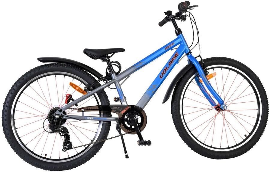 Jongensfiets Kinderfiets Volare Rocky Kinderfiets 24 inch Blauw 7 speed - Foto 2