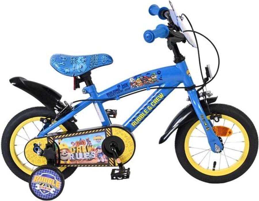 Volare Rubble & Crew Kinderfiets Jongens 12 inch Blauw Twee handremmen