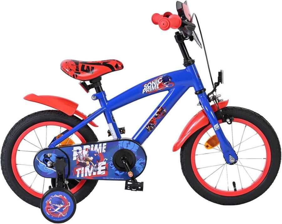 Volare Sonic Prime Kinderfiets Jongens 14 inch Blauw Rood
