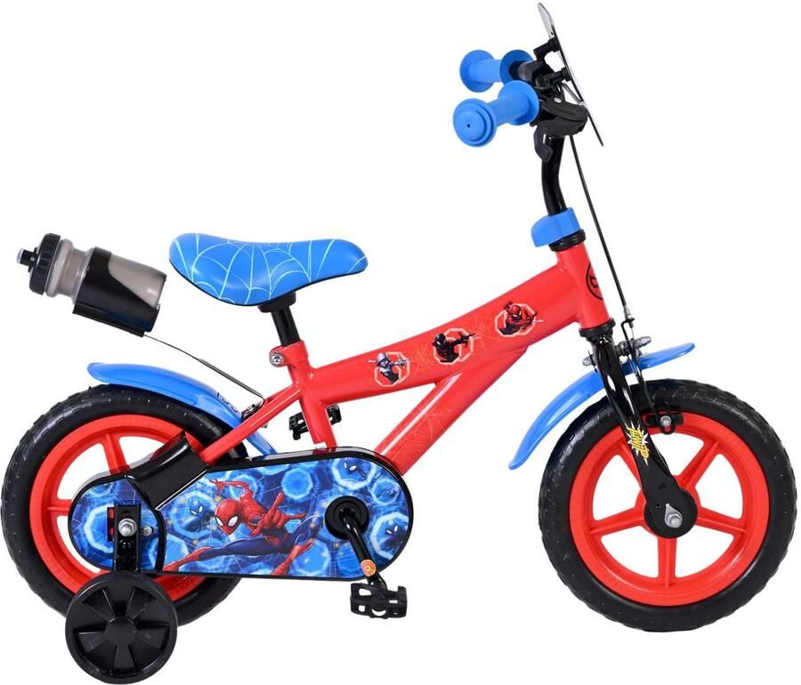 Volare Spider-Man Kinderfiets Jongens Mag Wheels 12 inch Rood