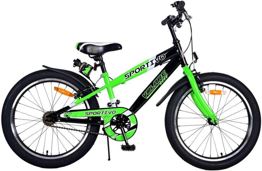Volare Sportivo Kinderfiets Jongens 20 inch Groen Twee handremmen Met gratis kabelslot