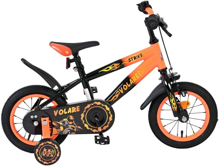 Volare Strike Kinderfiets Jongens 12 inch Zwart Oranje