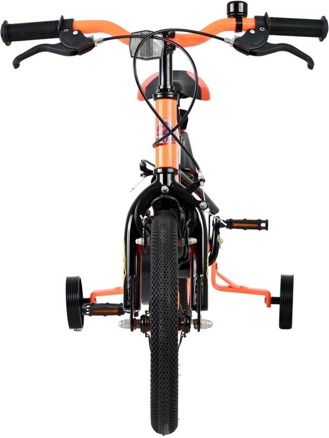 Volare Strike Kinderfiets Jongens 14 inch Zwart Oranje Twee handremmen