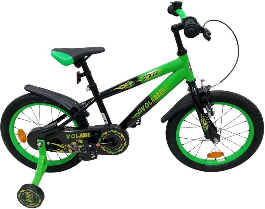 Volare Strike Kinderfiets Jongens 16 inch Zwart Groen