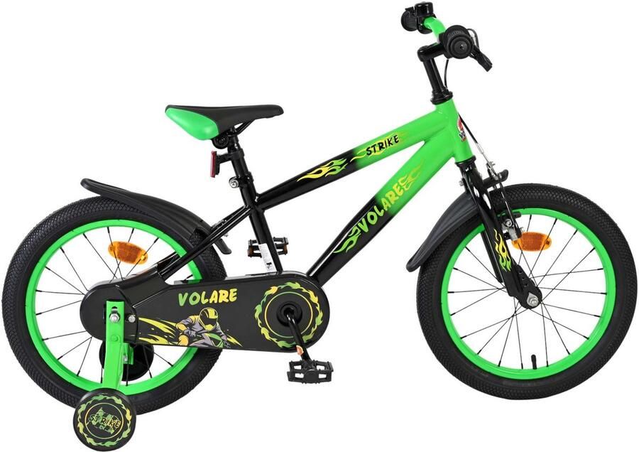 Volare Strike Kinderfiets Jongens 16 inch Zwart Groen