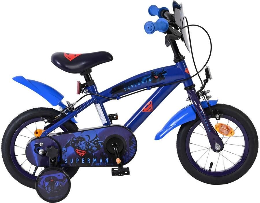 Volare Superman Kinderfiets Jongens 12 inch Blauw Twee handremmen