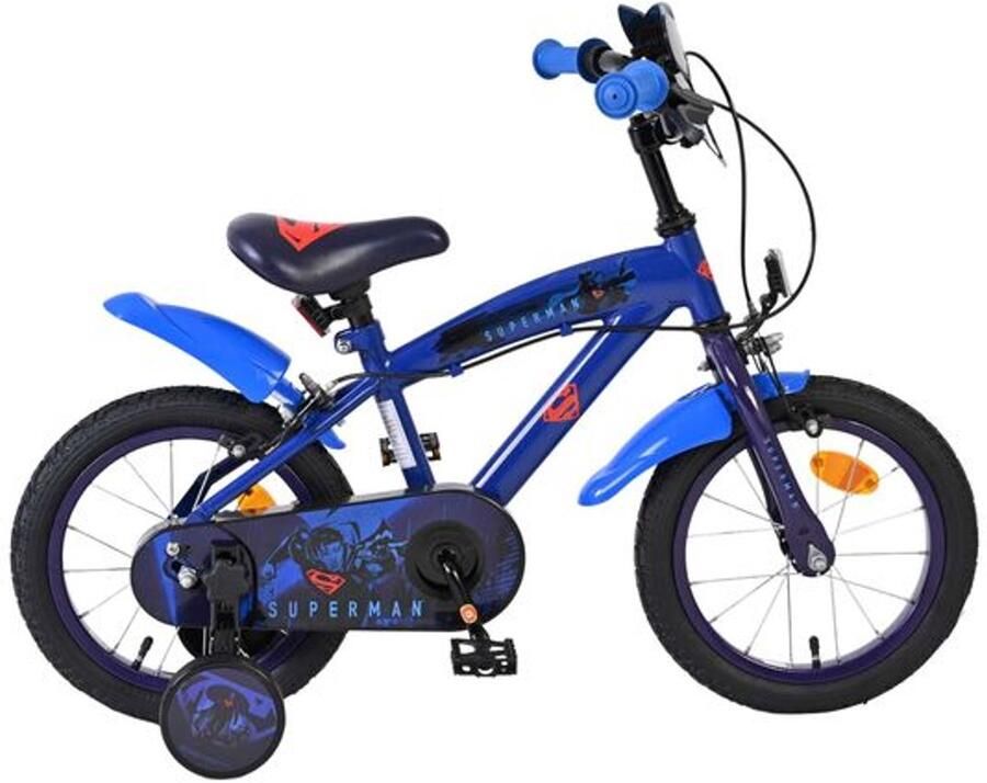 Volare Superman Kinderfiets Jongens 14 inch Blauw Twee handremmen