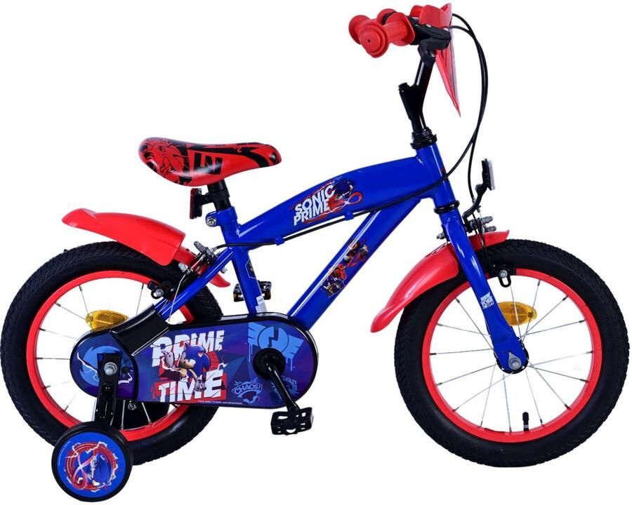 Volare Turbo Crew Kinderfiets Jongens 14 inch Blauw Rood Twee handremmen