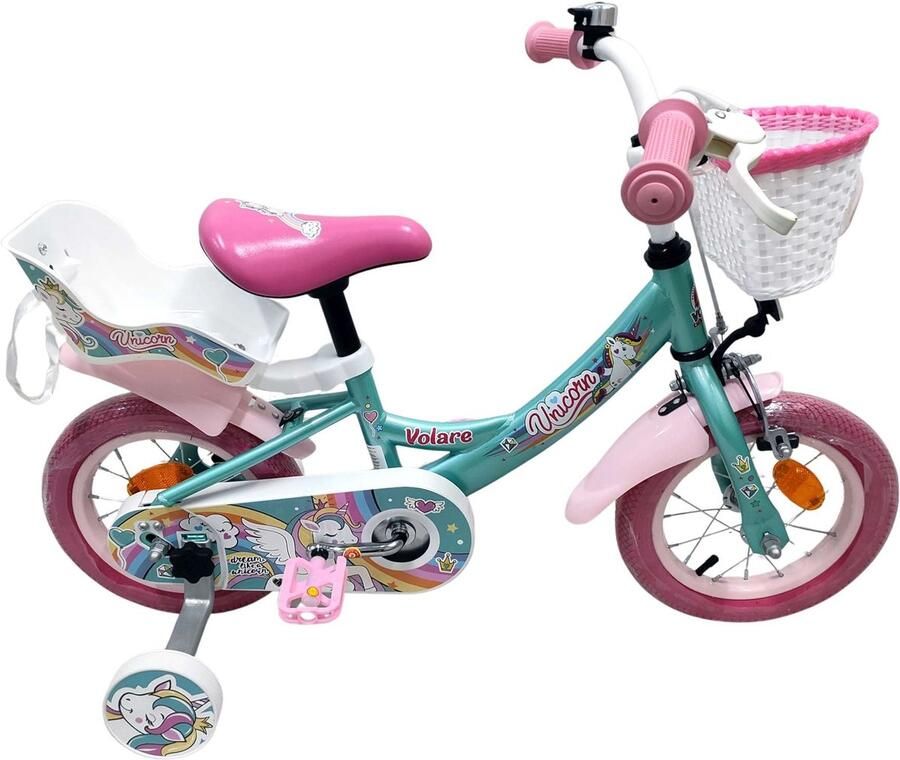 Volare Unicorn Kinderfiets Meisjes 12 inch Groen