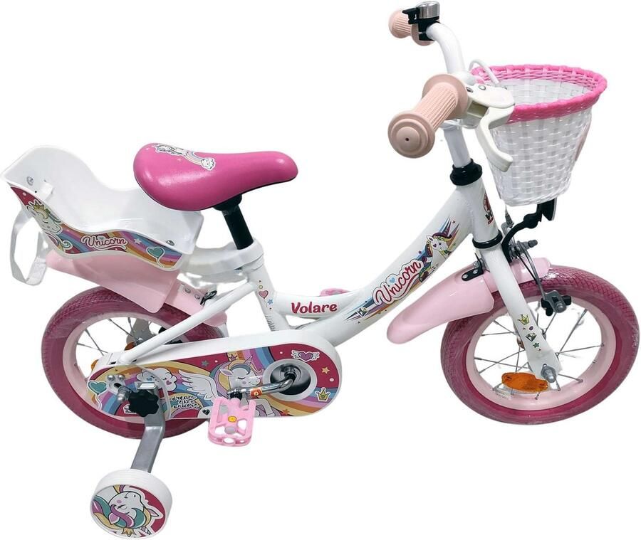 Volare Unicorn Kinderfiets Meisjes 12 inch Wit