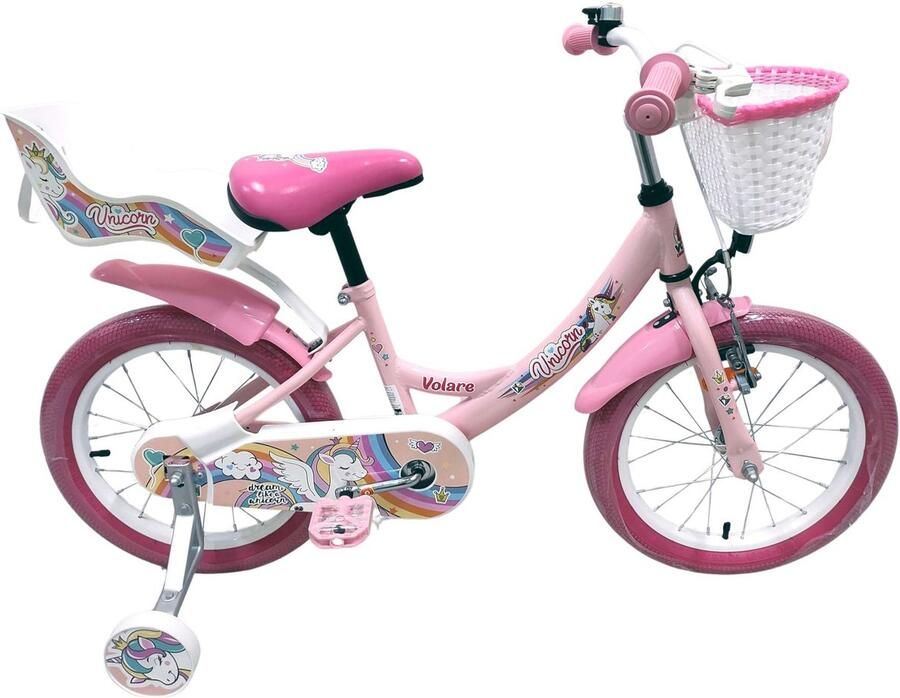 Volare Unicorn Kinderfiets Meisjes 16 inch Roze