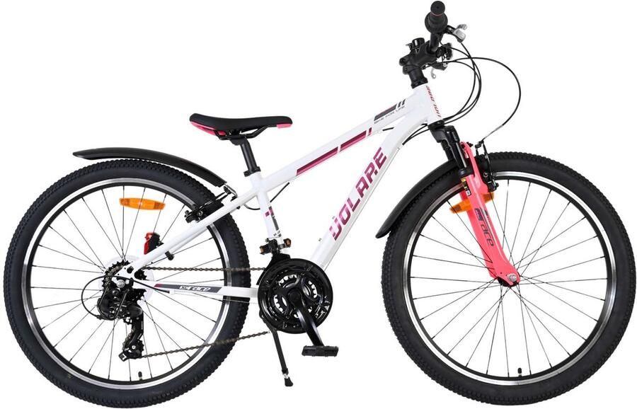 Volare XC Race 24 Inch 34 cm Meisjes 21V V Brakes Wit Roze