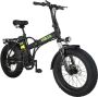 VOLTA FATBIKE Elektrische Vouwfiets Zwart 20 Inch 250w 48v Voldoet aan Wetgeving - Thumbnail 1