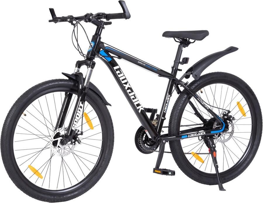 Welltin Mountainbike -26 inch Hardtail mountainbike 21 Versnellingen unisex Shi o Tourney derailleur schijfrem Met schokabsorberende voorvork Draagvermogen 120 kg Geschikt 160 cm en langer blauw