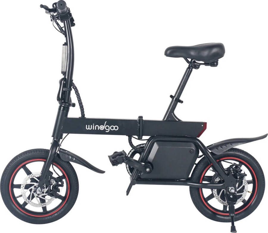 Wind-goo EasyGO Windgoo B20 Elektrische fiets met trapondersteuning Zwart 25 km per uur