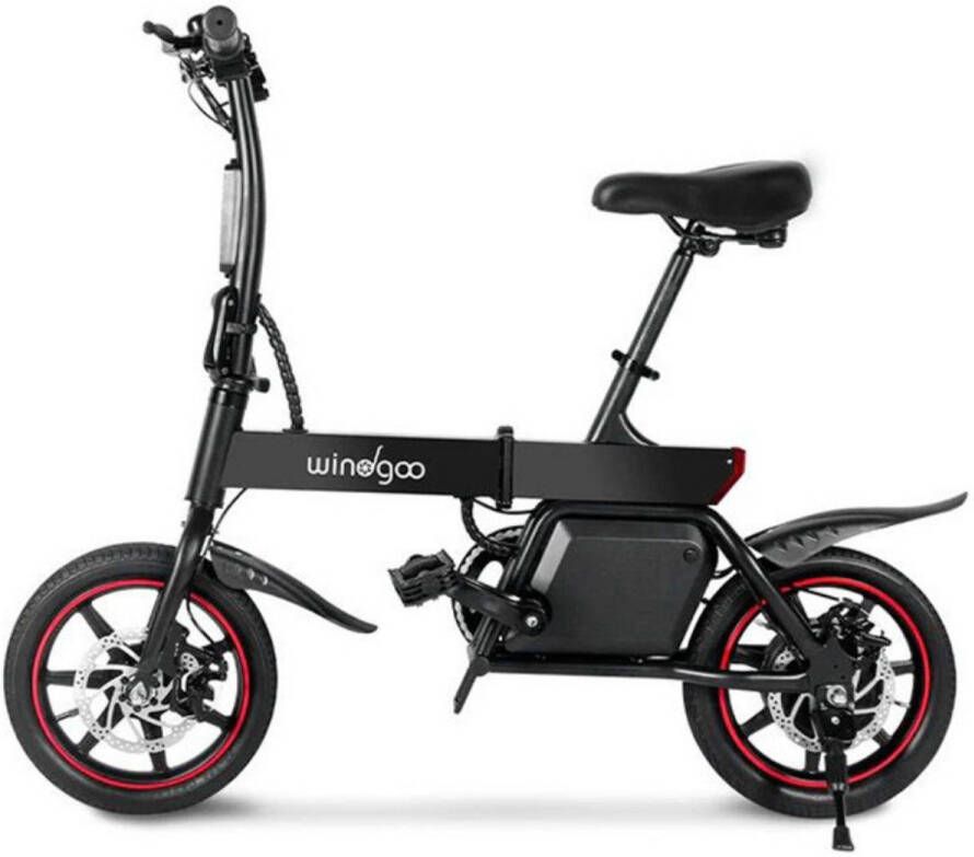 Windgoo B20 Elektrische Vouwfiets Smart-app 14 Inch 250W Motor 25 km Actieradius Mechanische Schijfrem Zwart