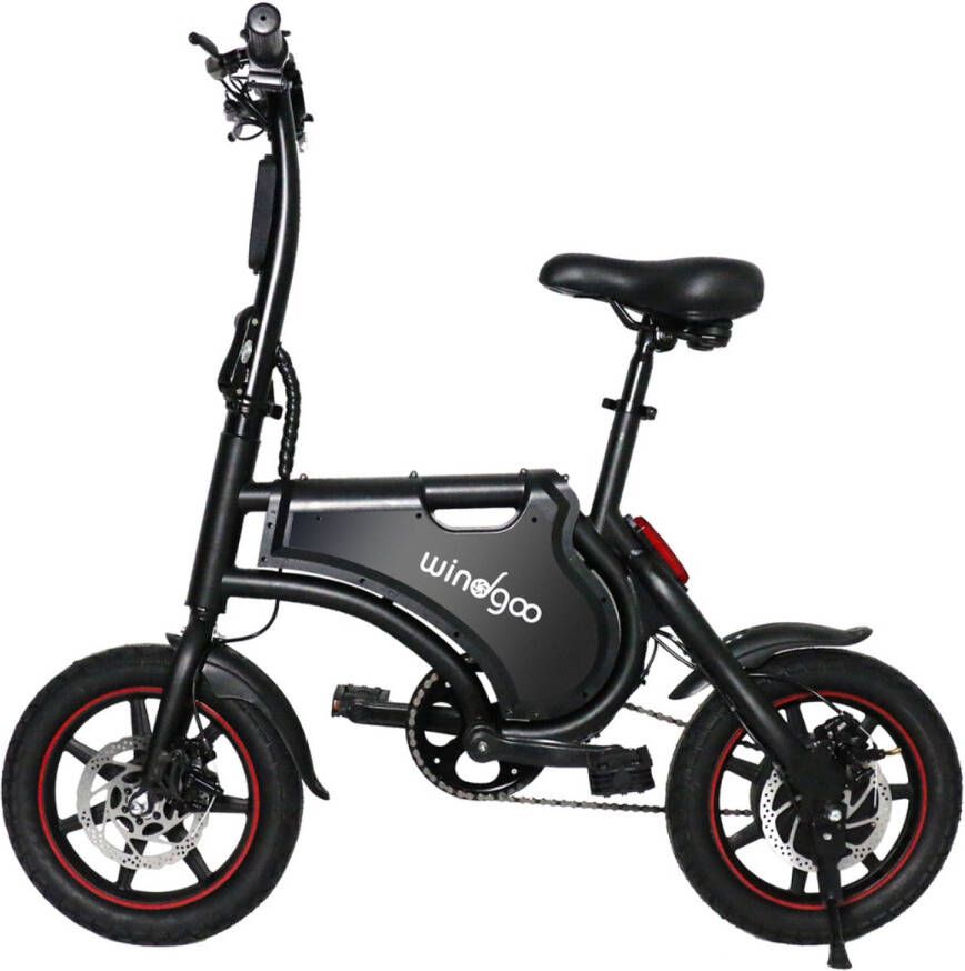 Windgoo B5 Elektrische Vouwfiets Smart-app 14 Inch 250W Motor 24 km Actieradius Mechanische Schijfrem Zwart