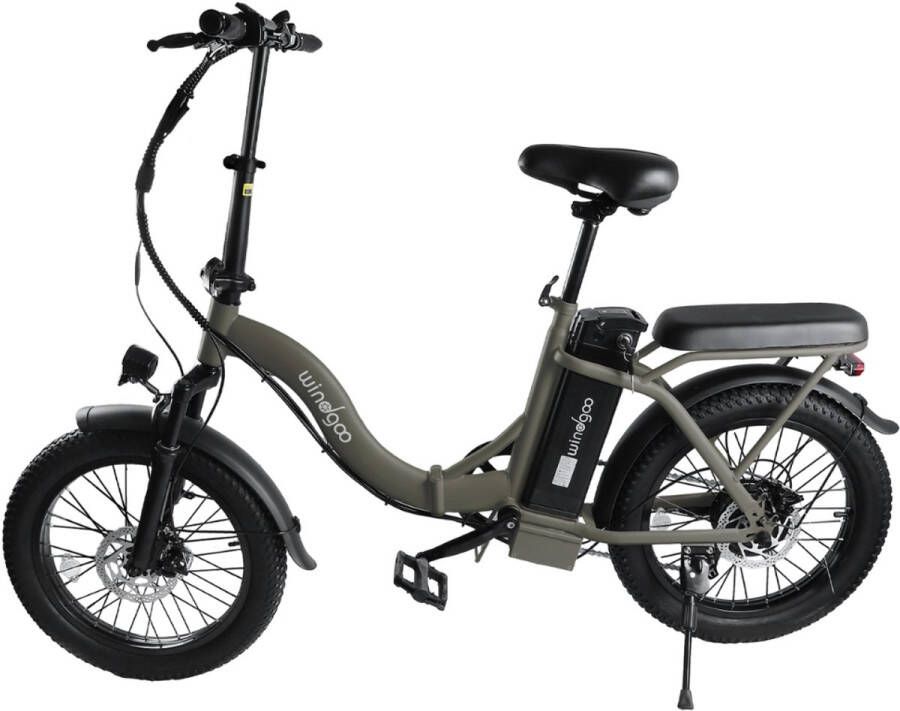 Windgoo E20 Elektrische Vouwfiets – Rijklaar Geleverd Smart-app 20 Inch 250W Motor 7 Versnellingen 75 km Actieradius Mechanische Schijfrem Donkerbruin