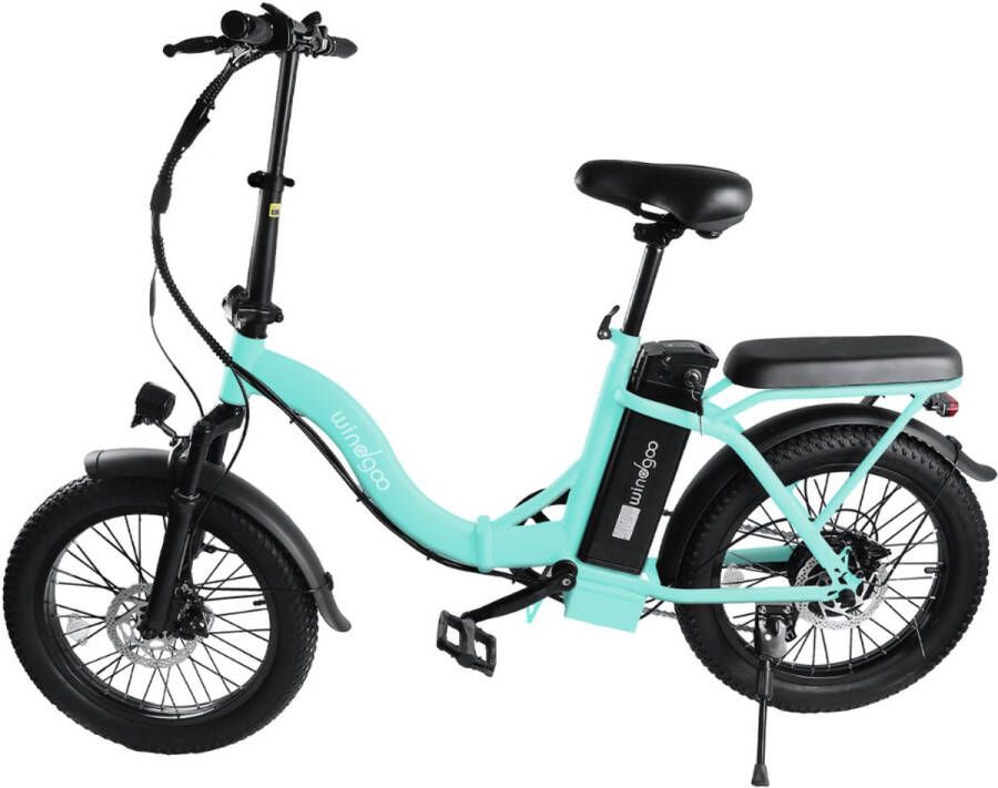 Windgoo E20 Elektrische Vouwfiets – Rijklaar Geleverd Smart-app 20 Inch 250W Motor 7 Versnellingen 75 km Actieradius Mechanische Schijfrem Lichtgroen