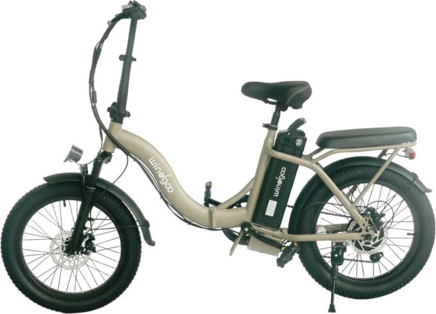 Windgoo E20 Elektrische Vouwfiets – Smart-app 20 Inch 250W Motor 7 Versnellingen 70 km Actieradius Mechanische Schijfremmen Koffie