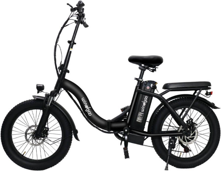 Windgoo E20 Elektrische Vouwfiets – Smart-app 20 Inch 250W Motor 7 Versnellingen 70 km Actieradius Mechanische Schijfremmen Zwart