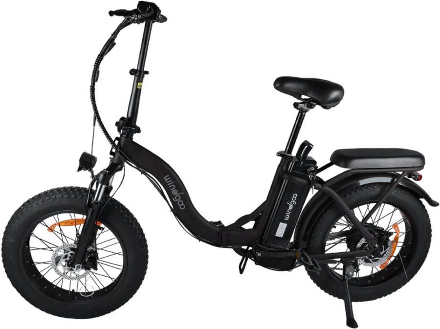 Windgoo E20 Pro Elektrische Vouwfiets – Fatbike Rijklaar Geleverd Smart-app 20 Inch 250W Motor 75 km Actieradius Mechanische Schijfrem Zwart