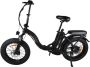 Windgoo E20 Pro Elektrische Vouwfiets – Fatbike Rijklaar Geleverd Smart-app 20 Inch 250W Motor 75 km Actieradius Mechanische Schijfrem Zwart - Thumbnail 2