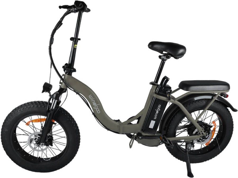 Windgoo E20 Pro Elektrische Vouwfiets – Fatbike Rijklaar Geleverd Smart-app 20 Inch 250W Motor 75 km Actieradius Mechanische Schijfrem Donkerbruin
