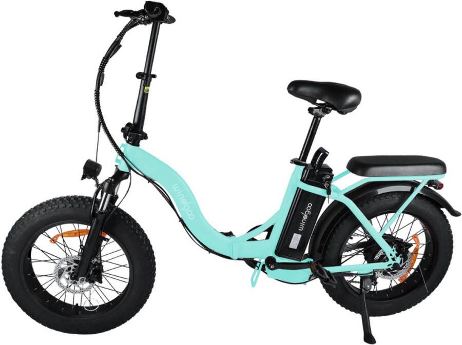 Windgoo E20 Pro Elektrische Vouwfiets – Fatbike Rijklaar Geleverd Smart-app 20 Inch 250W Motor 75 km Actieradius Mechanische Schijfrem Lichtgroen
