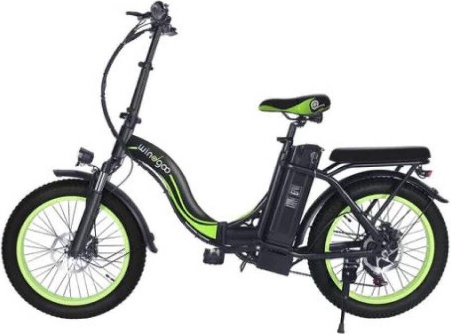 Windgoo E20 – Vouwfiets – Zwart Groen – E-Bike – Elektrisch – Max 25 km u – 250W Motor – Hydraulische Schijfrem