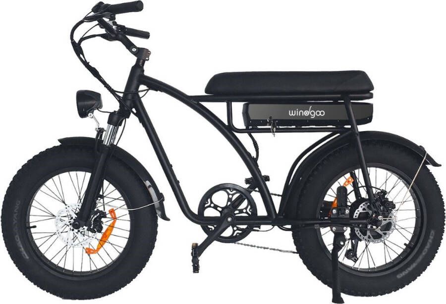 Windgoo F5 Elektrische Fatbike – Smart-app 20 Inch 250W Motor 7 Versnellingen 75 km Actieradius Mechanische Schijfrem Zwart