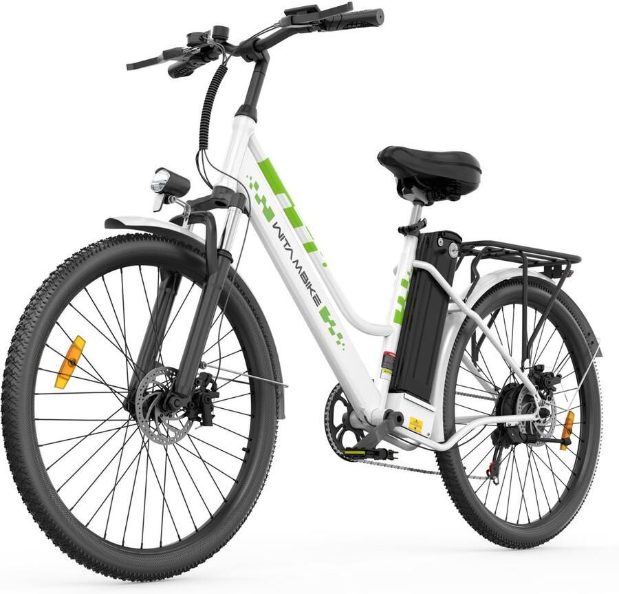 Witambike C26 pro Elektrische Fiets 26 inch Max 25km u 250W 36V 20Ah 100km Shi o 7-Speed- Wit