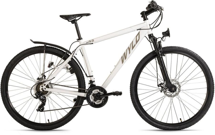 WYLD Fiets Mountainbike Hardtail ATB Twentyniner 29 Heist 21 versnellingen RH 51 cm wit 51 cm