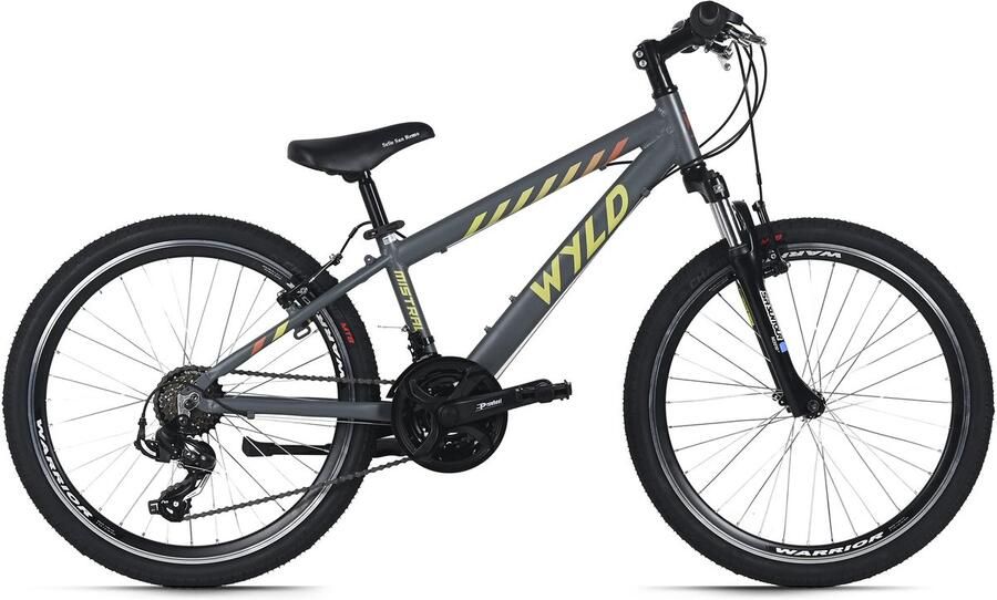WYLD Kinderfiets 24 Mistral Grijs 18 Versnellingen RH 32 cm – Vanaf 8 jaar