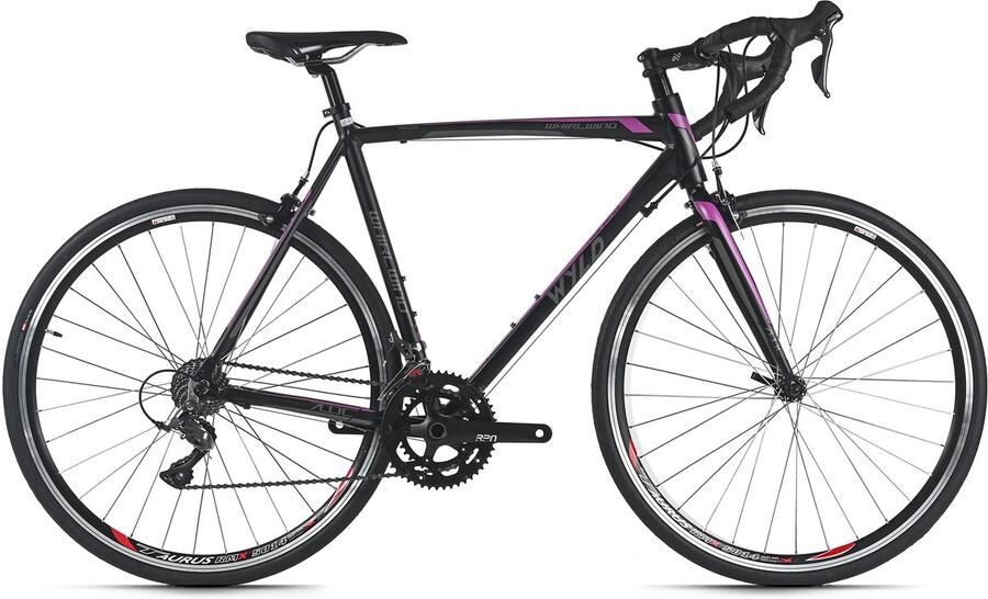 WYLD racefiets 28'' Whirlwind 100 zwart-paars 16 versnellingen framemaat 60 cm