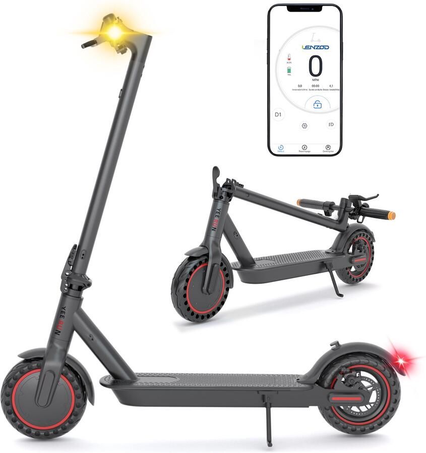 YEE RUN Elektrische Step 350W Motor 20km u Max. snelheid 25-30km Bereik 8.5″ Banden Schijfrem