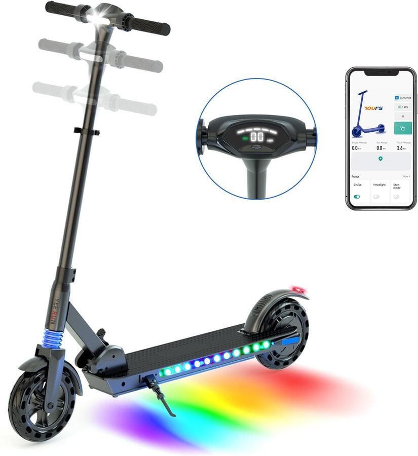 YEE RUN Elektrische Step Inklapbaar 250W Motor 25km u Max. snelheid 25-30km Bereik 8″ Banden Hoogte verstelbaar