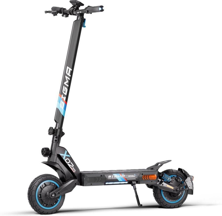 YEE RUN Elektrische Step voor Volwassenen 2 x 1000 W Dubbele motor 25 km u Max. snelheid 70-80 km Actieradius 10 Vacuümbanden Voor- en achtervering Schijfrem voor en achter Zwart Blauw