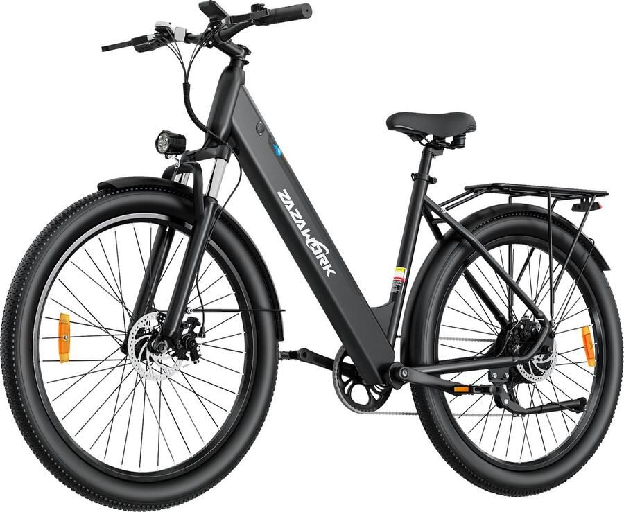 Zazawork C28 Elektrische Fiets 250W 35Nm Koppel 720Wh Accu (max 120km) mechanische schijfrem Shi o 7 Versnellingen 29 inch Zwart