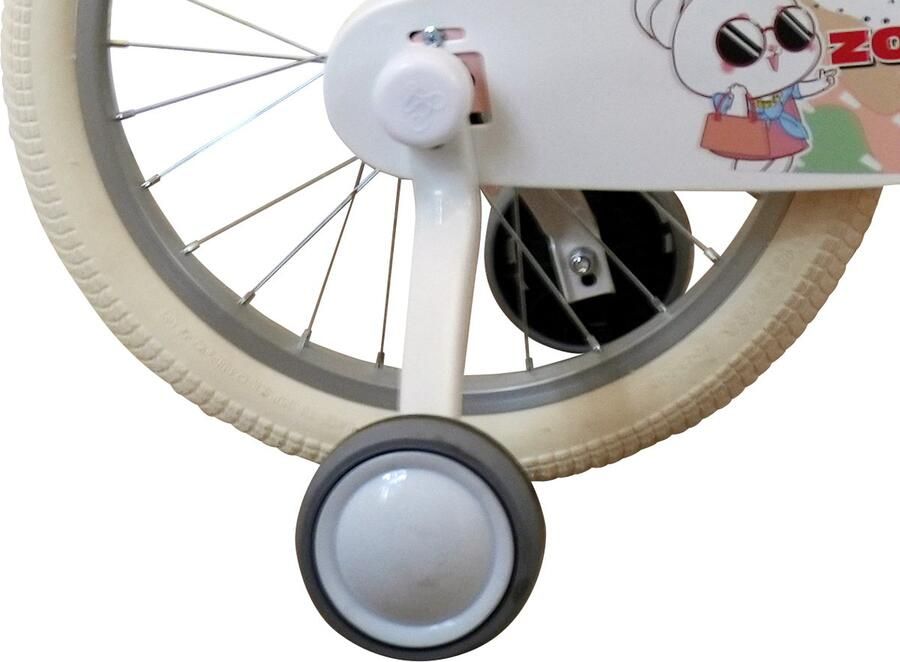 Zonix Meisjesfiets 12 Inch Roze Kinderfiets Met Zijwieltjes Voor Meisjes Van 2 Tm 4 Jaar Geschikt Voor Kledingmaat 90-105