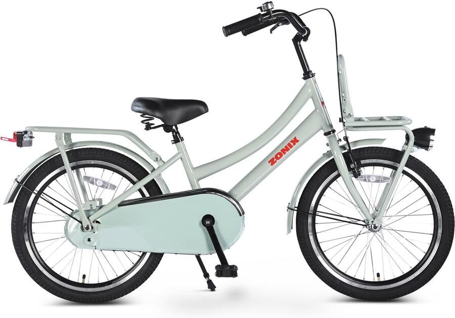 Zonix Meisjesfiets 20 Inch Mint Grey Kinderfiets Transport Voor Meisjes Van 5 Tm 8 Jaar Geschikt Voor Kledingmaat 115-125