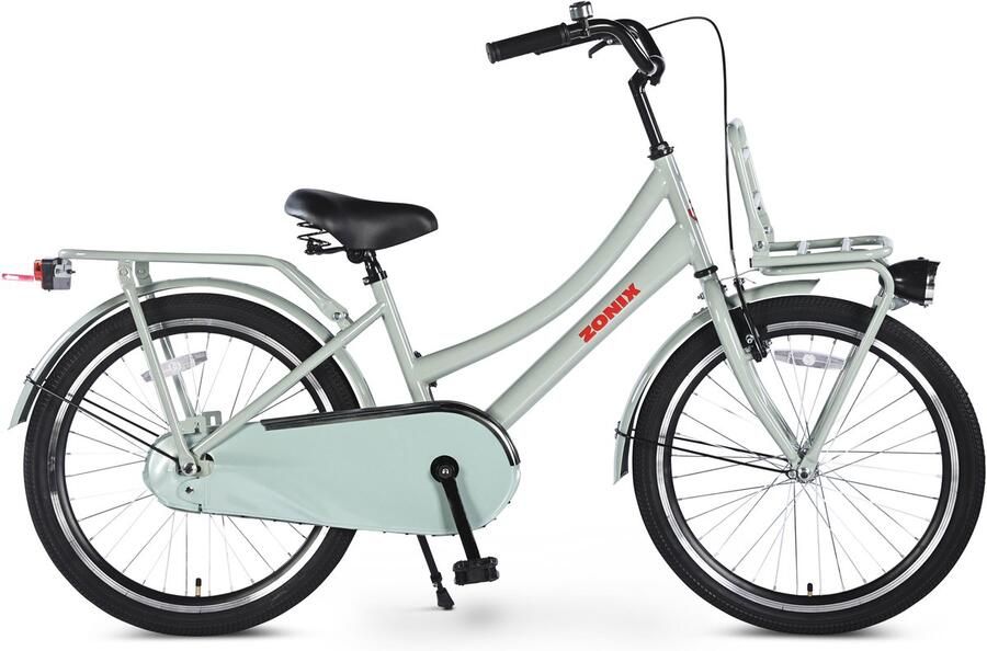 Zonix Meisjesfiets 22 Inch Mint Grey Kinderfiets Transport Voor Meisjes Van 8 Tm 9 Jaar Geschikt Voor Kledingmaat 122-128